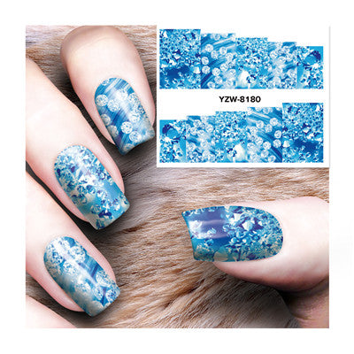 ZKO 1 Sheet Optional Water Transfer Nail Art Stickers Decals For Nail Tips Decoration DIY Fashion Nail Art Accessories