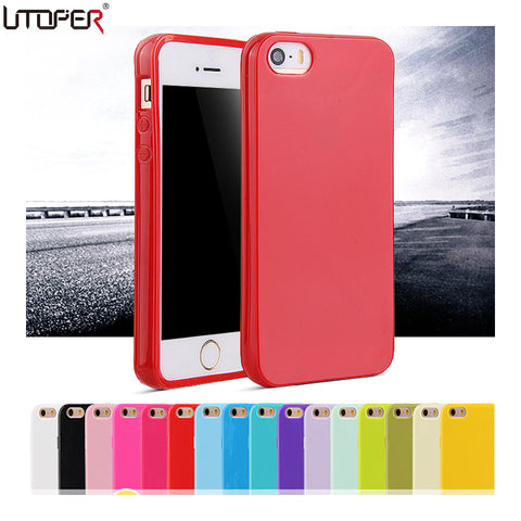 UTOPER Case Candy Coque For Apple iphone 5 iphone 5S Case For iphone SE Case Fashion Soft TPU Silicone Phone Protective Cover