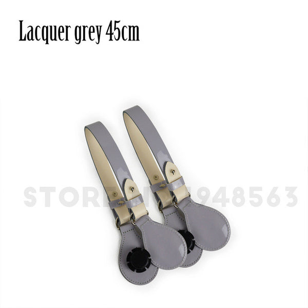 TANQU New Long Short Flat Handles with drop end for Obag Faux Leather Lacquer Handle Removable Drop End for O Bag OCHIC