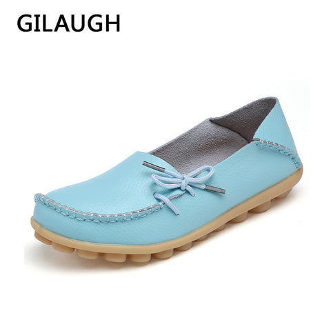 New Hot 20 Colors Natural Leather Women Flats Casual Moccasins Driving Loafers Women's Shoes Fashion Comfortable Shoes Woman