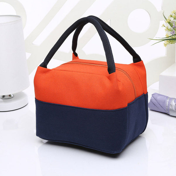 2017 new double insulated handbag ladies lunch box lunch bag hand carry ladies package Oxford cloth waterproof canvas bag