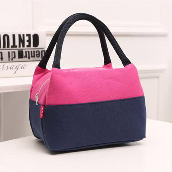 2017 new double insulated handbag ladies lunch box lunch bag hand carry ladies package Oxford cloth waterproof canvas bag