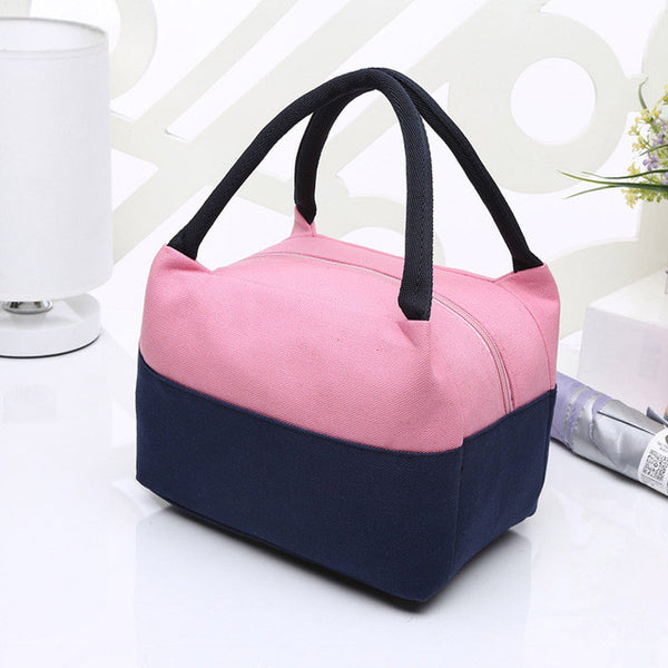 2017 new double insulated handbag ladies lunch box lunch bag hand carry ladies package Oxford cloth waterproof canvas bag