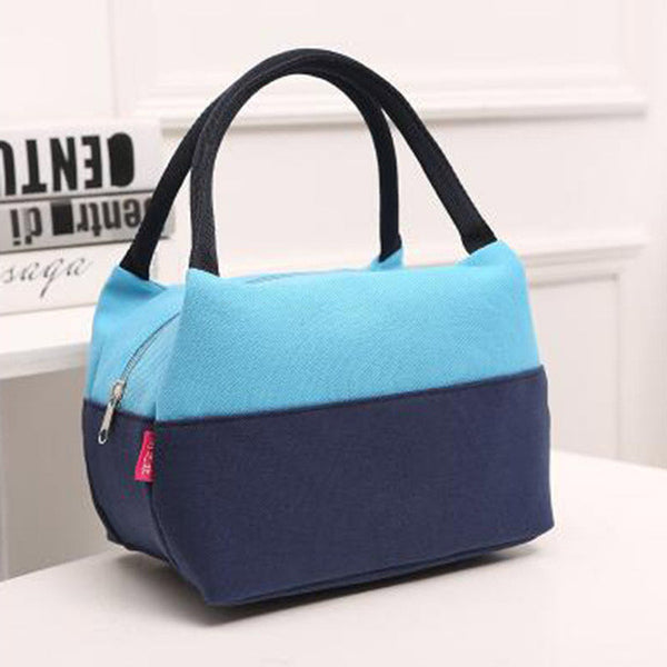 2017 new double insulated handbag ladies lunch box lunch bag hand carry ladies package Oxford cloth waterproof canvas bag