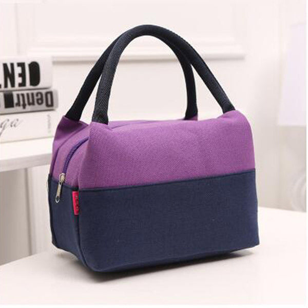 2017 new double insulated handbag ladies lunch box lunch bag hand carry ladies package Oxford cloth waterproof canvas bag