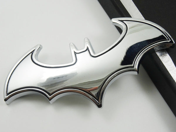 MOONBIFFY 3D Cool Metal bat auto logo car styling car stickers metal batman badge emblem tail decal motorcycle car accessories