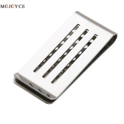 Stainless Steel Metal Money Clip Business Card Credit Card Cash Wallet Hollow out Money Clips