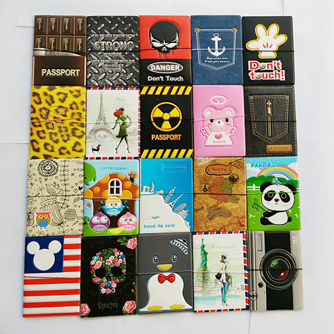 Hot-selling PU&PVC passport Cover ,business Card -ID Holders for travel ,Free shipping with 22 kinds of Pattern for choose