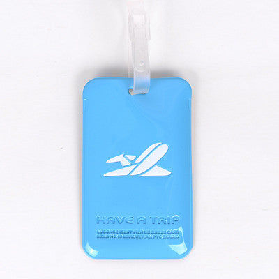 New travel accessories Suitcase Luggage Tags Checked Information Card Luggage Label Soft Plastic PVC Identifier Bag Tag