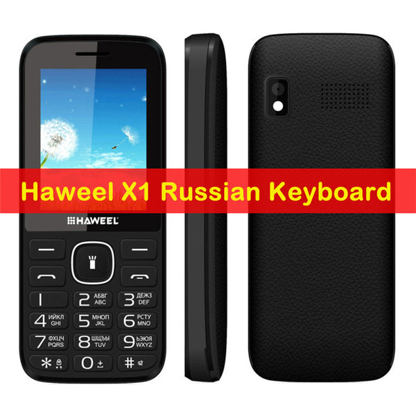 Haweel X1 Elders Mobile Phone GSM 2G English Keyboard Cell Phone 2.4 inch Dual SIM Big Speaker Elder Phone FM TF Torch Cellphone