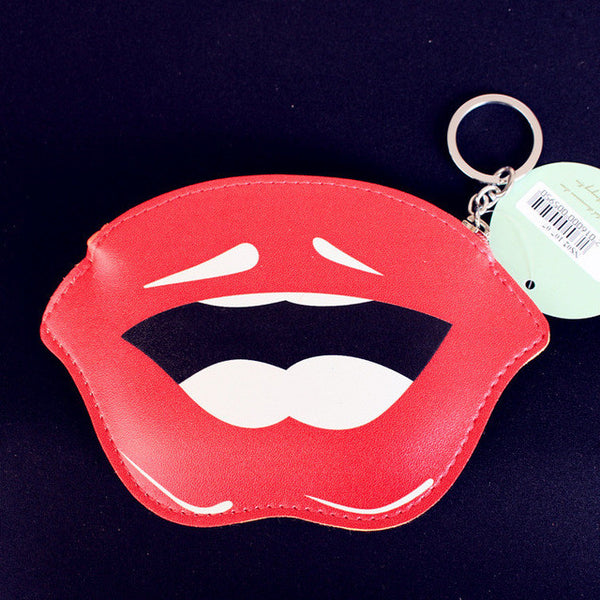 Creative Cute Cartoon Coin Purse Key Chain Girl Leather Bus Camera Smile Crown TV Lipstick Zipper Lady Change Wallet Card Holder