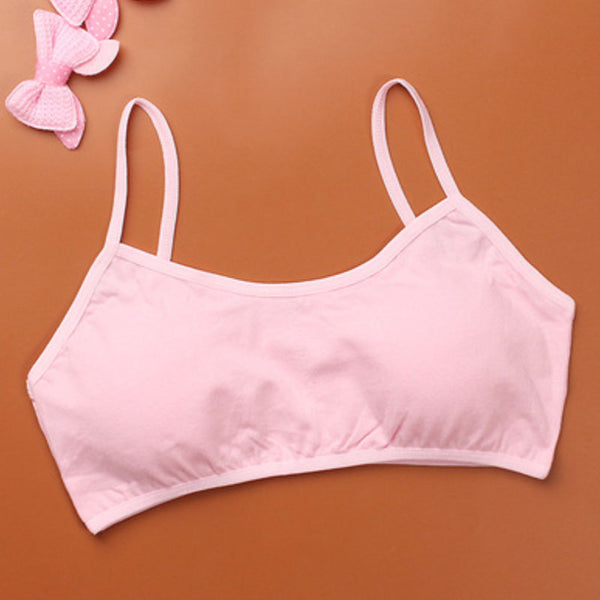 New Cotton Children Bra Young Teenagers Girl student Confortable thin Underwear Summer Narrow Shoulder Strap Bras  F0086