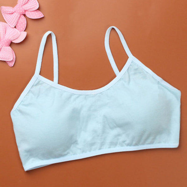 New Cotton Children Bra Young Teenagers Girl student Confortable thin Underwear Summer Narrow Shoulder Strap Bras  F0086