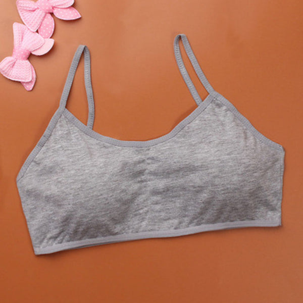 New Cotton Children Bra Young Teenagers Girl student Confortable thin Underwear Summer Narrow Shoulder Strap Bras  F0086