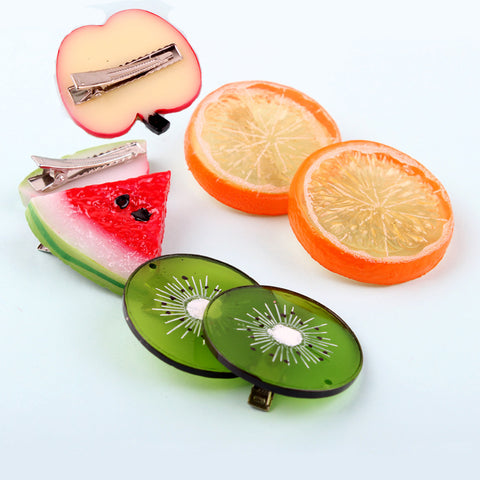 New Summer Style Many Patterns Fruits Slice Fashion Hair Accessories for Girls Kids Women Hair Clips Children Barrettes Headwear