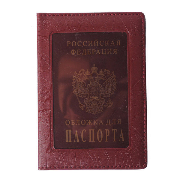 Pu Leather Russian Passport Cover Business Case Fashion Designer Credit Card Holder Passport Holder-- BIH006 PM49