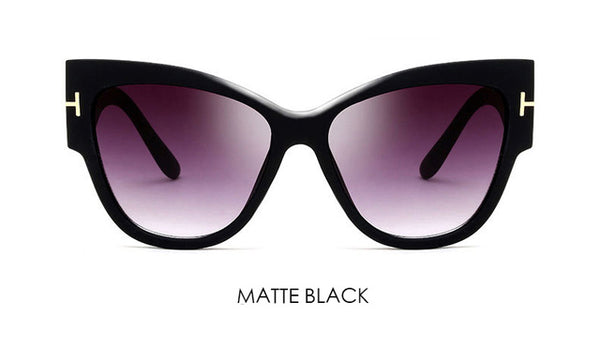 TSHING RAY Tom Fashion Brand Designer Cat Eye Women Sunglasses Female Gradient Points Sun Glasses Big Oculos feminino de sol TF