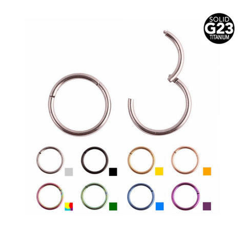 SWANJO 1PC 16G 14G G23 Titanium PVD Universal Piercing Segment Hinged Rings Labret Lip Nose Earrings Piercing Body Jewelry