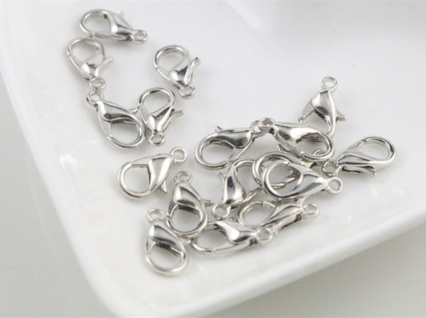 12*6mm 150pcs/lot  8 Colors Plated Fashion Jewelry Findings,Alloy Lobster Clasp Hooks for Necklace&Bracelet Chain DIY