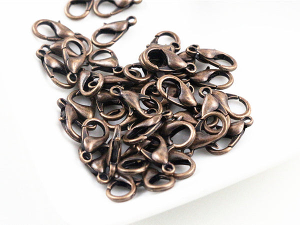 12*6mm 150pcs/lot  8 Colors Plated Fashion Jewelry Findings,Alloy Lobster Clasp Hooks for Necklace&Bracelet Chain DIY