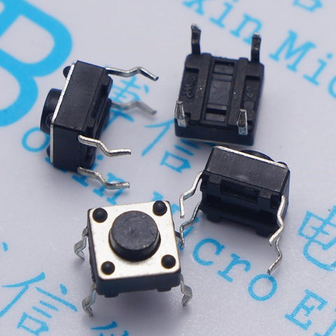 100pcs 6*6*5mm Light touch switch DIP4 ON/OFF Touch button Touch micro switch 6*6*5 keys button DIP 4pin 6x6x5 High quality
