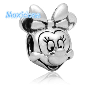 Popular Exquisite DIY European Beads Cartoon Mickey Minnie Beads Charms Fit Original Bracelet Big Hole 30 Styles Wholesale Price