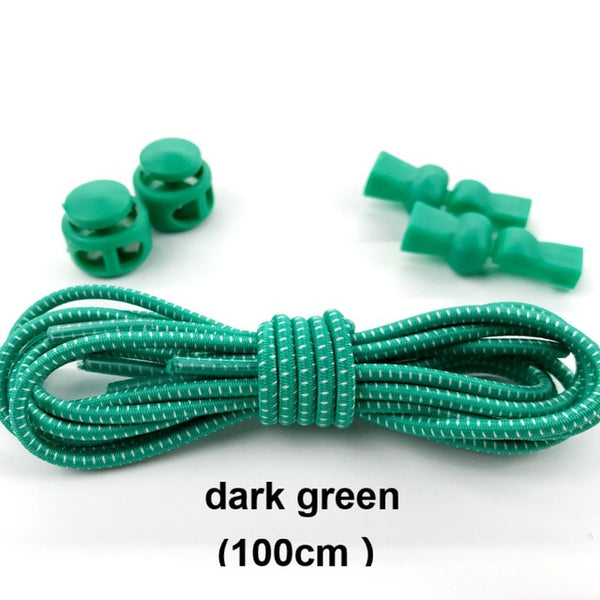 Stretching Lock lace 23 colors a pair Of Locking Shoe Laces Elastic Sneaker Shoelaces Shoestrings Running/Jogging/Triathlon