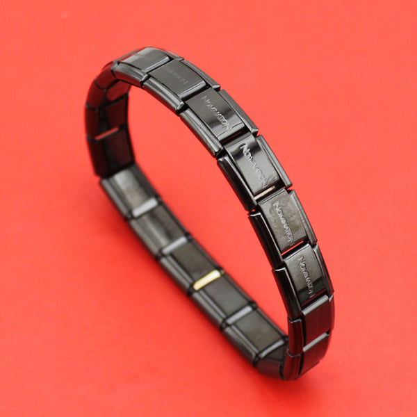 Hapiship New 1Pcs Fashion Jewelry Gold Silver Rose Black Blue Color Stainless Steel Letter Bracelet Bangle Best Friend's Gift