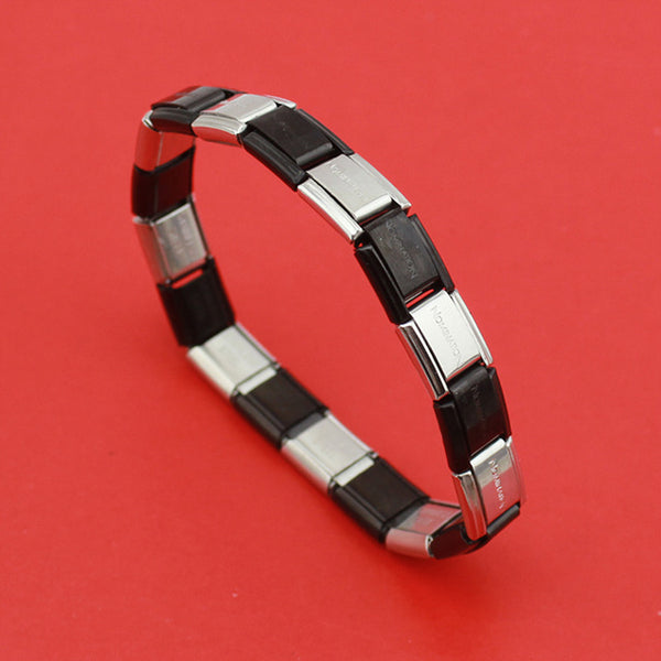 Hapiship New 1Pcs Fashion Jewelry Gold Silver Rose Black Blue Color Stainless Steel Letter Bracelet Bangle Best Friend's Gift