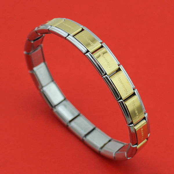 Hapiship New 1Pcs Fashion Jewelry Gold Silver Rose Black Blue Color Stainless Steel Letter Bracelet Bangle Best Friend's Gift