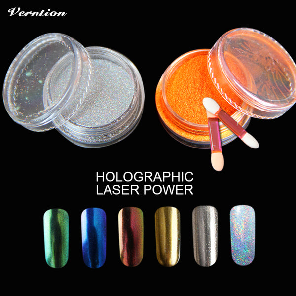 \Verntion Powder for Nails Chrome Nail Powder Nail Art Chrome Pigment Vtirka Mirror Powder Nails Glitter Polish