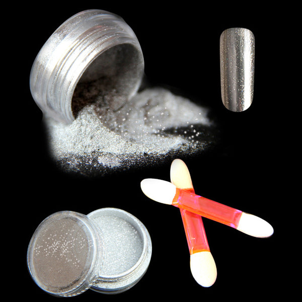 \Verntion Powder for Nails Chrome Nail Powder Nail Art Chrome Pigment Vtirka Mirror Powder Nails Glitter Polish