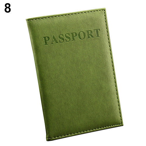 Travel Passport ID Card Cover Holder Case Faux Leather Protector Skin Organizer 922D