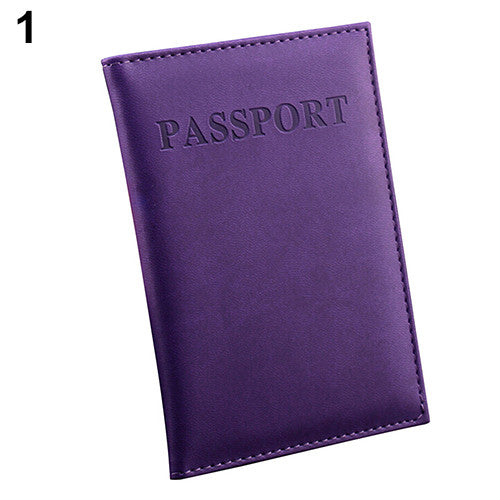 Travel Passport ID Card Cover Holder Case Faux Leather Protector Skin Organizer 922D