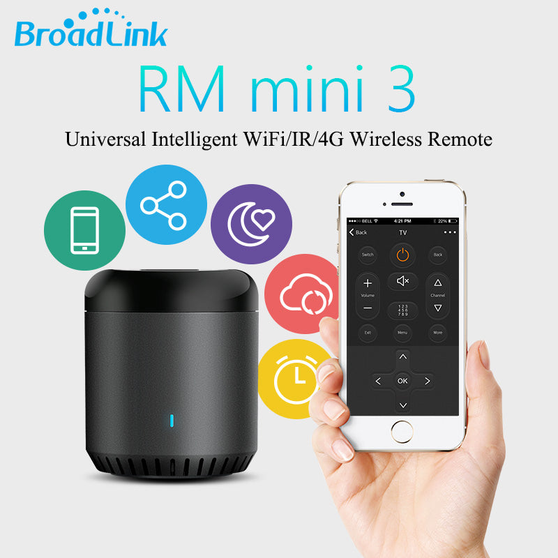 Original Broadlink RM Mini3 Universal Intelligent WiFi/IR/4G Wireless Remote Controller Via IOS Android Smart Home Automation