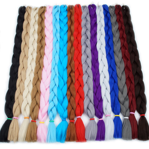FALEMEI braiding hair 82inch 100cm fold Longth kanekalon jumbo braid hair extension 165g/pack  synthetic crochet hair for dolls