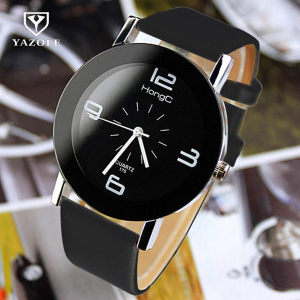2017 YAZOLE Fashion Wristwatch Fashionable Unique Leather Watchband Watch Women Quartz Dress Watch
