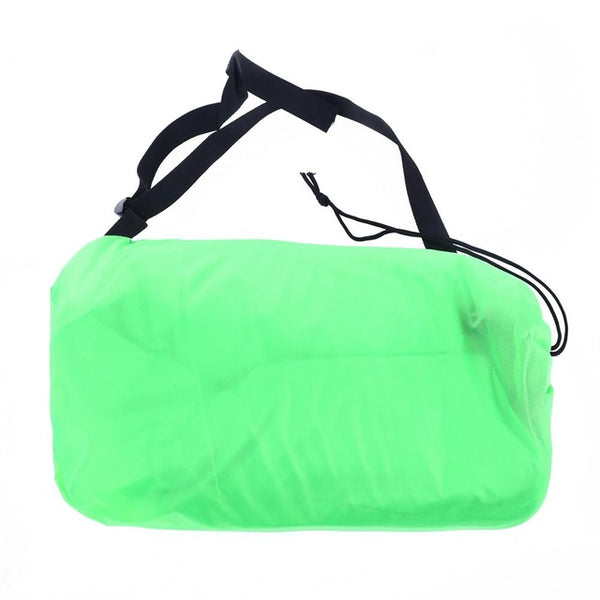 Drop shipping Fast Inflatable Lazy bag Sleeping Air Bag Camping Portable Air Sofa Beach Bed Air Hammock Nylon Banana Sofa