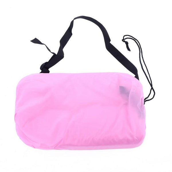 Drop shipping Fast Inflatable Lazy bag Sleeping Air Bag Camping Portable Air Sofa Beach Bed Air Hammock Nylon Banana Sofa