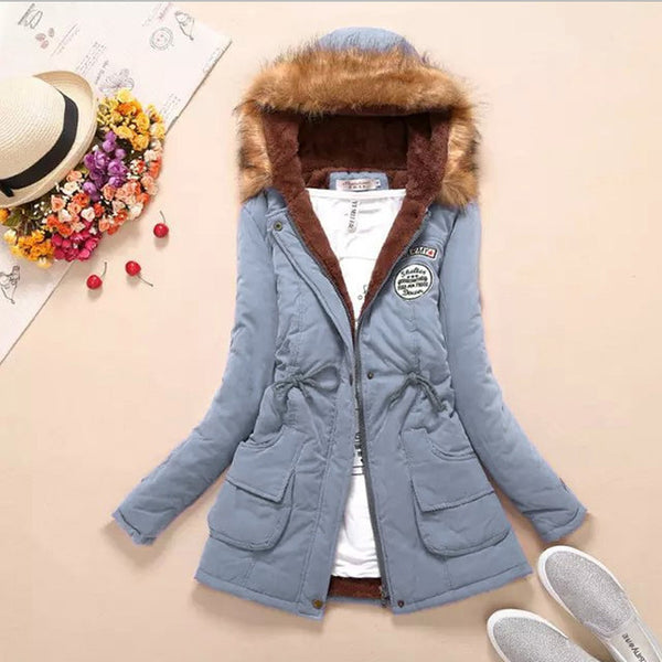 Winter Jacket Women Faux Fur Collar Womens Coats Long Down Parka  Lady Hoodies Parkas Warmer Classical Jackets Size S-XXXL