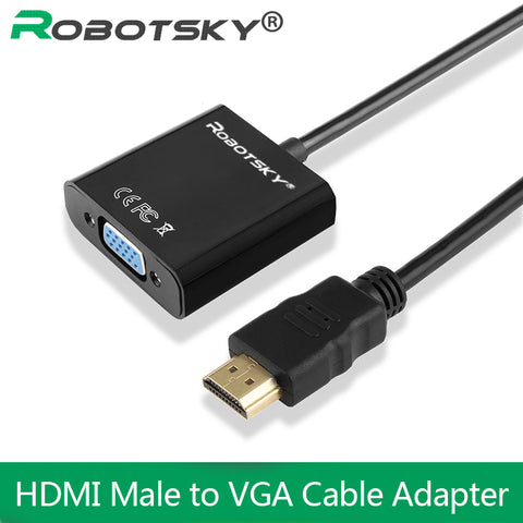 HDMI to VGA Cable HDMI Male to VGA RGB Female HDMI to Analog VGA Video Converter Adapter Cables HD 1080P for PC Laptop