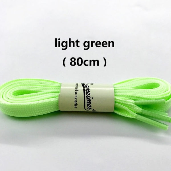 1pair 80-100cm sport luminous shoelace glow in the dark color fluorescent shoelace Athletic Sport shoe lace reflective shoelaces