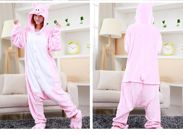2017 Winter Pajama sets Women pijama unicornio Panda stitch unicornio onesies for adults Animal Pajamas Cartoon Cosplay pyjama