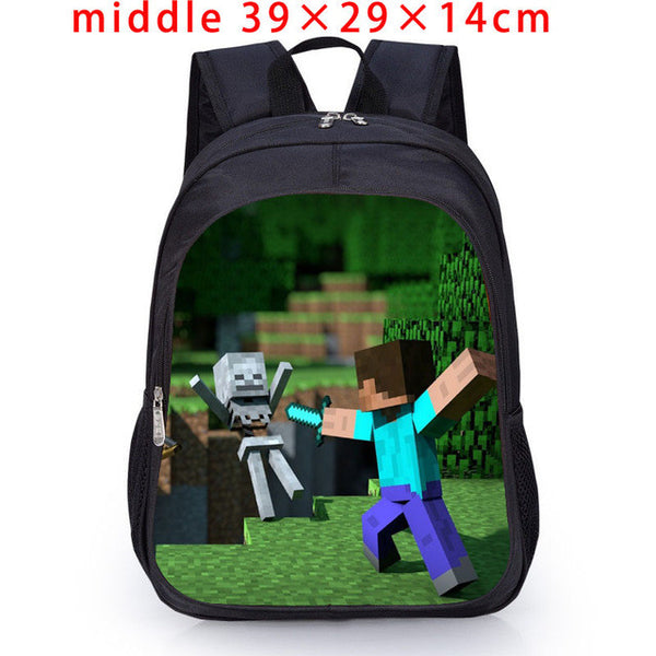Student MineCraft Cartoon Backpack Boy Cartoon School Bags Hot Primary Backpack School Bags for Boys and Girl Mochila Sac A Dos