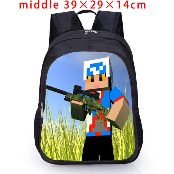 Student MineCraft Cartoon Backpack Boy Cartoon School Bags Hot Primary Backpack School Bags for Boys and Girl Mochila Sac A Dos