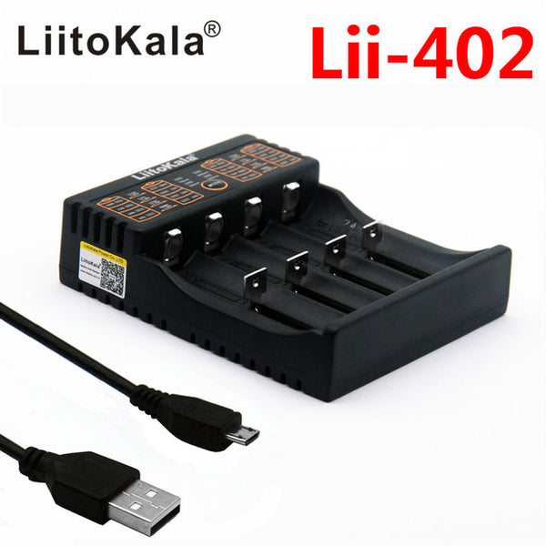 Liitokala lii-500 lii-202 lii-100 lii-402 battery charger 3.7V/1.2V 18650/26650/16340/18500 Battery Charger with screen lii500