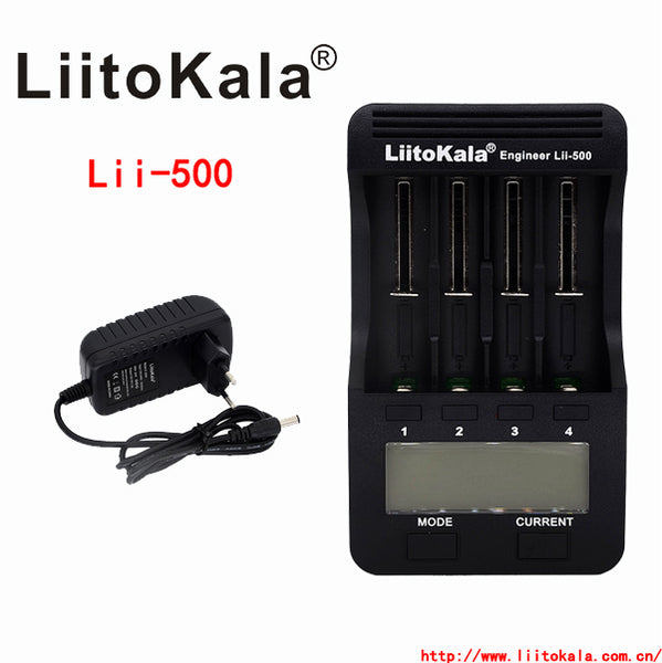 Liitokala lii-500 lii-202 lii-100 lii-402 battery charger 3.7V/1.2V 18650/26650/16340/18500 Battery Charger with screen lii500