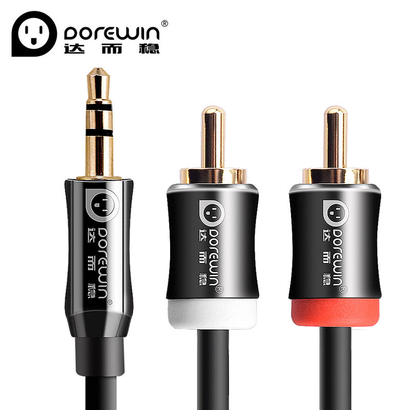 Dorewin Audio Cable jack 3.5 to 2rca cable male to male 2rca to 3.5mm rca aux cable 3m 5m for Edifer Home Theater Headphone DVD