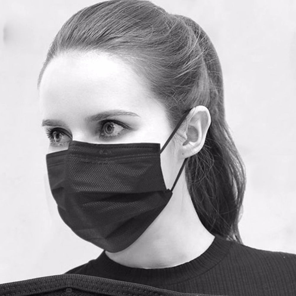 Korean Black mouth Masks Unisex Mens Womens Cycling Wearing Anti-Dust Cotton Face Mask Respirator Breathing air pollution Filter