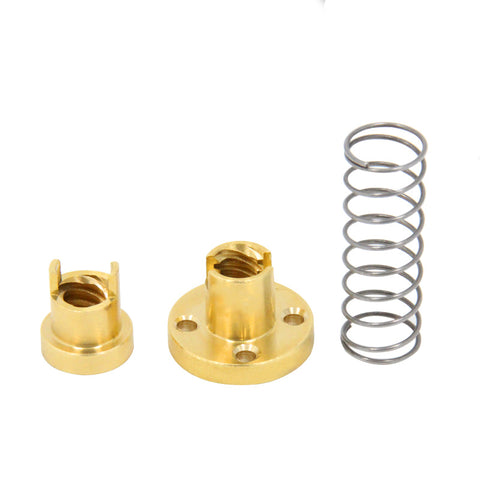 T8 anti backlash spring loaded nut elimination gap nut for 8mm acme threaded rod lead screws DIY CNC 3D printer parts
